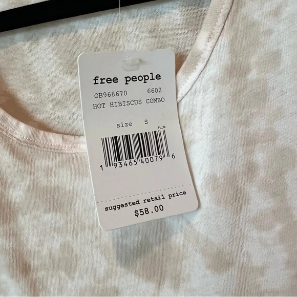 Free People tie dye anytime tank in hot hibiscus combo - Picture 5 of 8